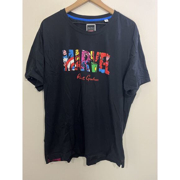 ROBERT GRAHAM x Marvel Team Up & Captain T-Shirt Classic Fit 2XL Y2K 90s Street - Picture 1 of 13